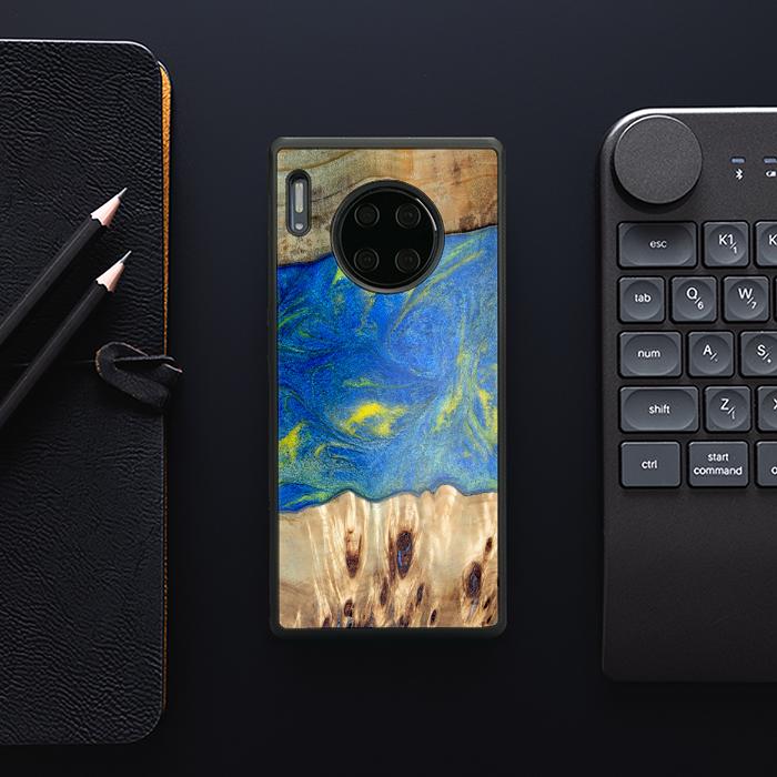 Huawei Mate 30 Pro Etui na telefon z żywicy i drewna - Synergy#D128