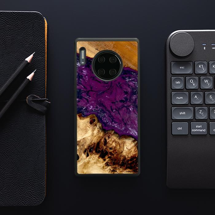 Huawei Mate 30 Pro Handyhülle aus Harz und Holz - Synergy#D134