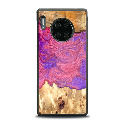 Huawei Mate 30 Pro Handyhülle aus Harz und Holz - Synergy#D136