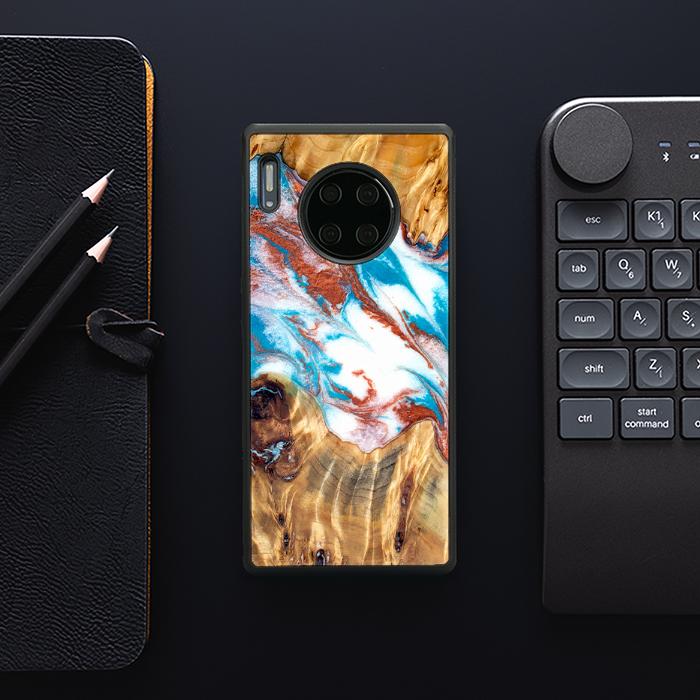 Huawei Mate 30 Pro Handyhülle aus Harz und Holz - Synergy#D137