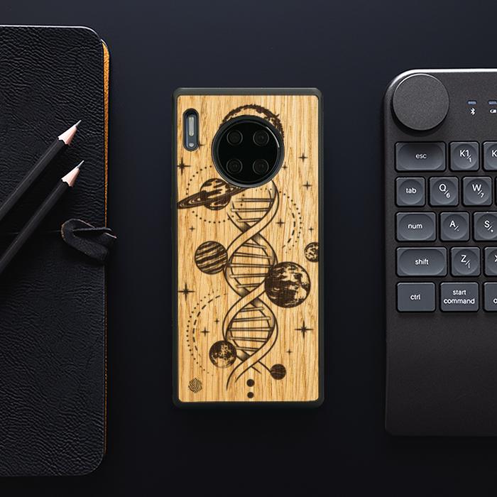 Huawei Mate 30 Pro Wooden Phone Case - Space DNA (Oak)