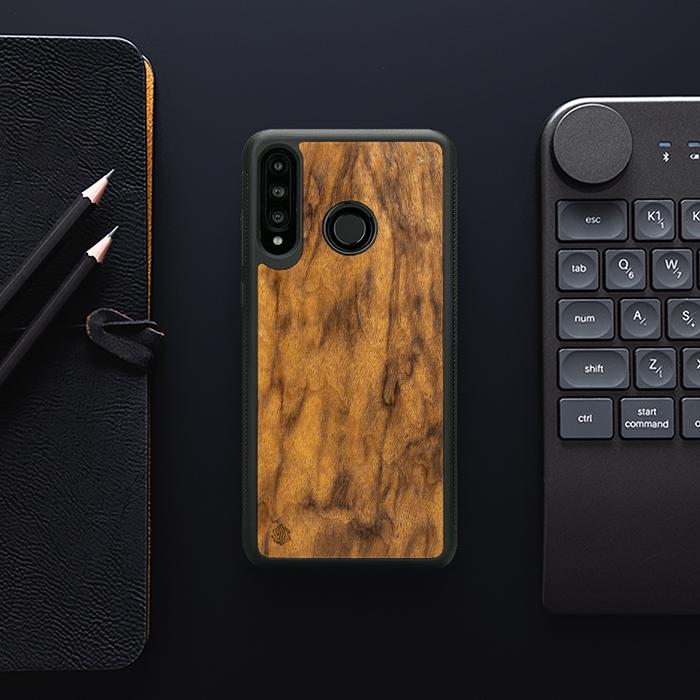 Huawei P30 lite Handyhülle aus Holz - Imbuia