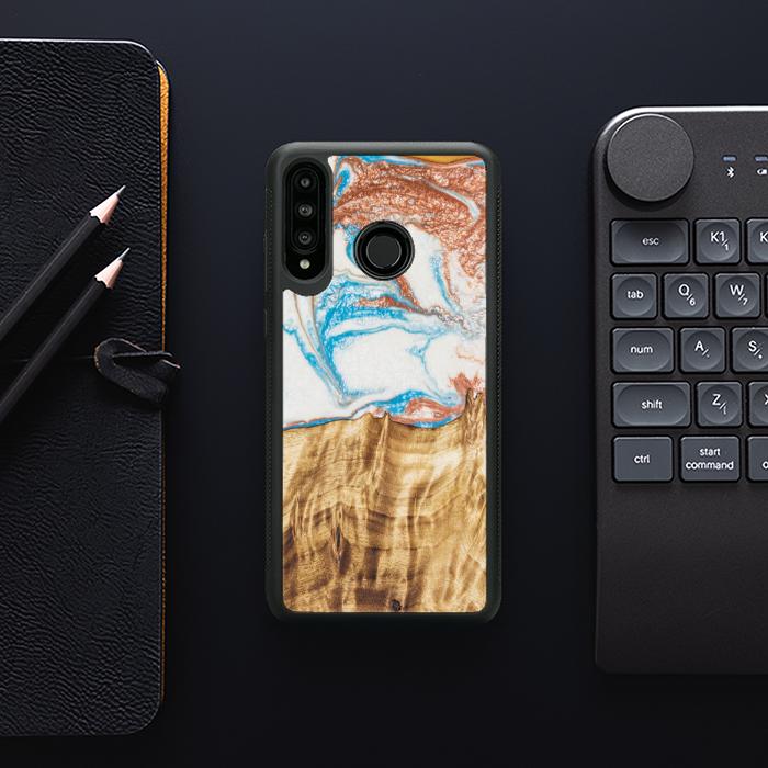 Huawei P30 lite Etui na telefon z żywicy i drewna - SYNERGY#47