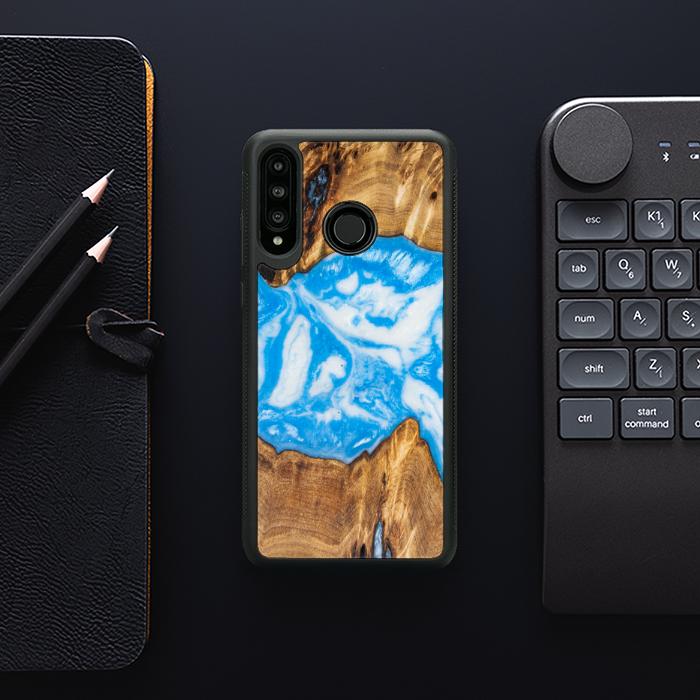Huawei P30 lite Handyhülle aus Kunstharz und Holz - SYNERGY# A29