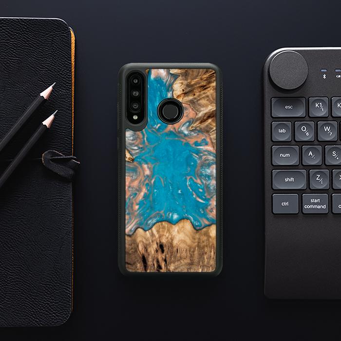 Huawei P30 lite Handyhülle aus Kunstharz und Holz - SYNERGY# A97