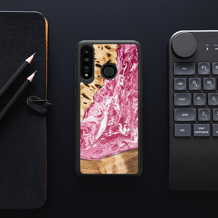 Huawei P30 lite Handyhülle aus Kunstharz und Holz - SYNERGY# A99