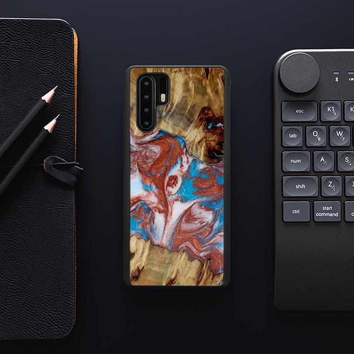 Huawei P30 Pro Handyhülle aus Kunstharz und Holz - Synergy#D103