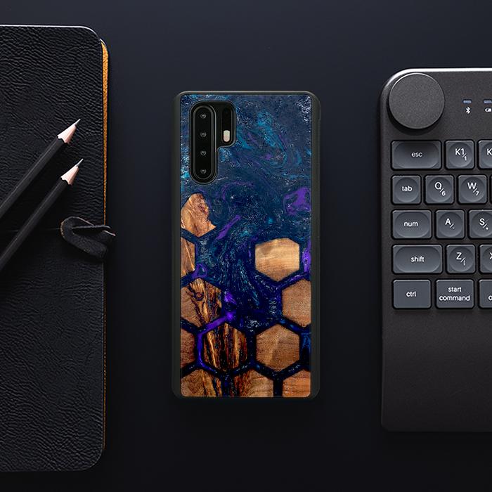 Huawei P30 Pro Handyhülle aus Kunstharz und Holz - Synergy#D106