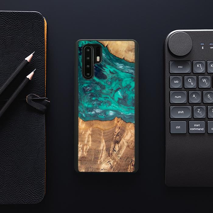 Huawei P30 Pro Handyhülle aus Kunstharz und Holz - Synergy#D109