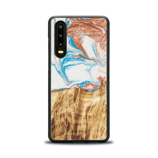 Huawei P30 Handyhülle aus Kunstharz und Holz - SYNERGY#47