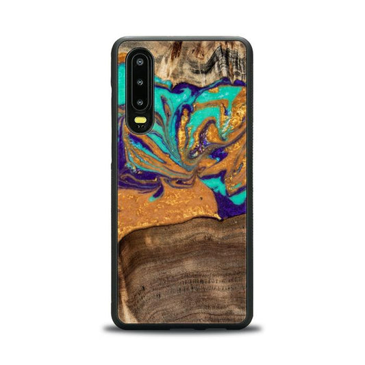 Huawei P30 Handyhülle aus Kunstharz und Holz - SYNERGY# A122
