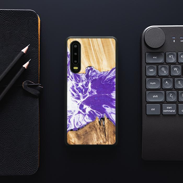 Huawei P30 Handyhülle aus Kunstharz und Holz - SYNERGY# A78