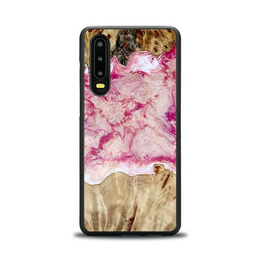 Huawei P30 Handyhülle aus Kunstharz und Holz - Synergy#D101