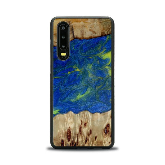 Huawei P30 Handyhülle aus Kunstharz und Holz - Synergy#D102