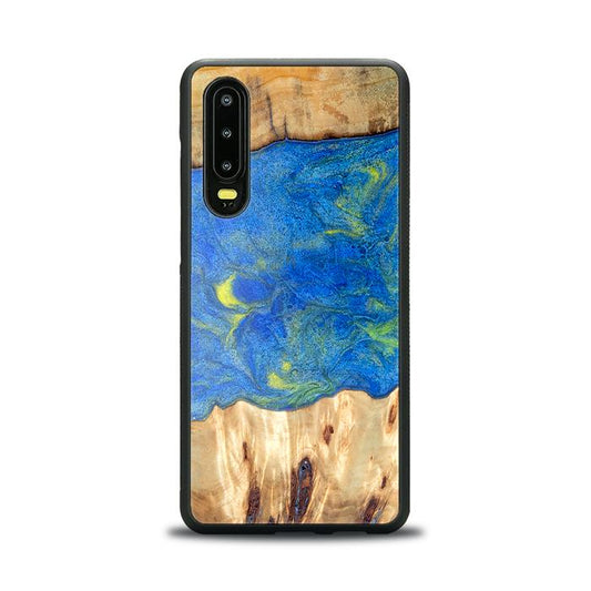 Huawei P30 Handyhülle aus Kunstharz und Holz - Synergy#D131