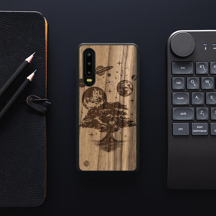 Huawei P30 Wooden Phone Case - Galactic Garden