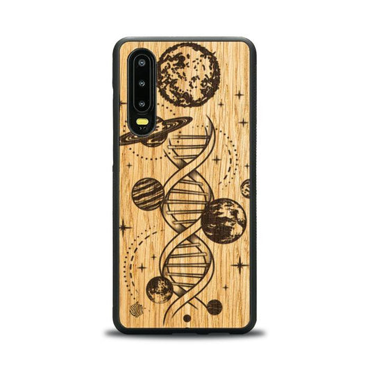 Drewniane Etui na Telefon Huawei P30 - Space DNA (Dąb)