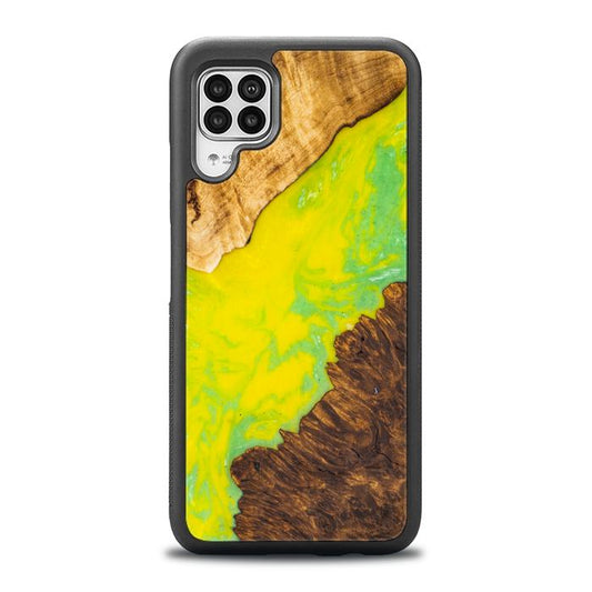 Huawei P40 lite Handyhülle aus Kunstharz und Holz - SYNERGY# A12