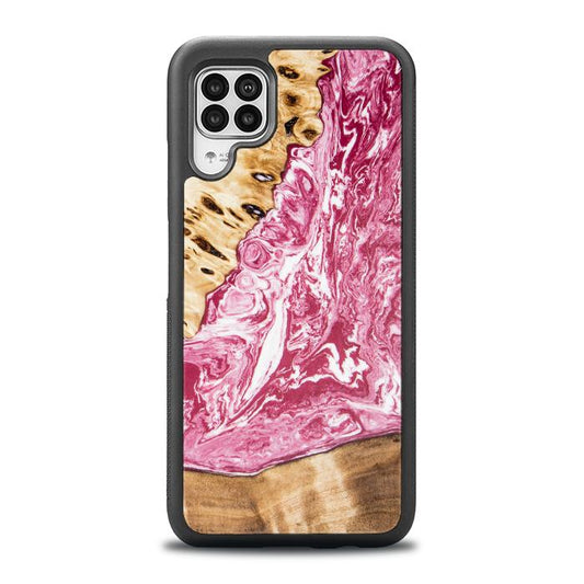 Huawei P40 lite Handyhülle aus Kunstharz und Holz - SYNERGY# A99