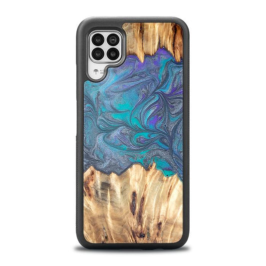 Huawei P40 lite Handyhülle aus Harz und Holz - Synergy#D107
