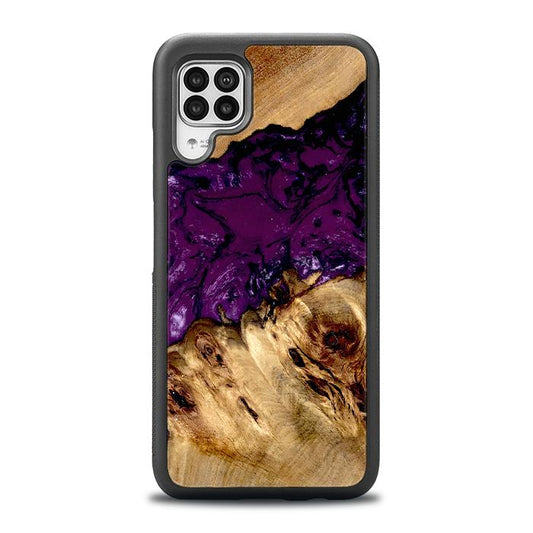 Huawei P40 lite Handyhülle aus Harz und Holz - Synergy#D113