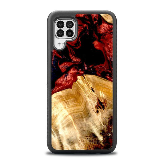 Huawei P40 lite Handyhülle aus Harz und Holz - Synergy#D117