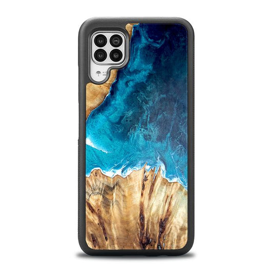 Huawei P40 lite Handyhülle aus Harz und Holz - Synergy#D126