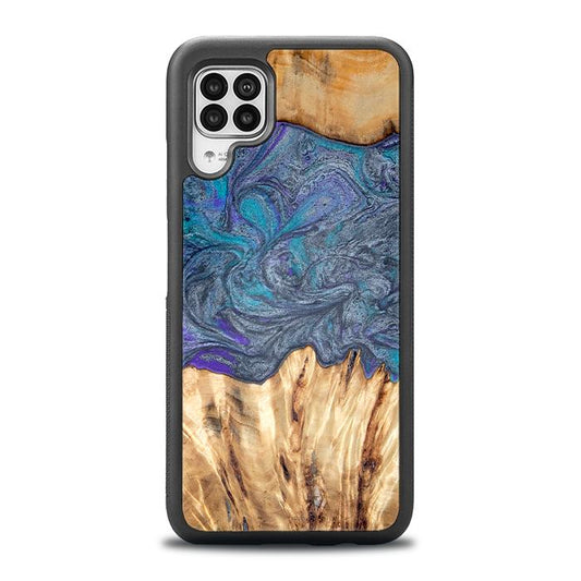Huawei P40 lite Handyhülle aus Harz und Holz - Synergy#D132