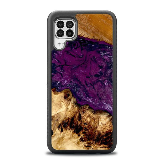 Huawei P40 lite Handyhülle aus Harz und Holz - Synergy#D134
