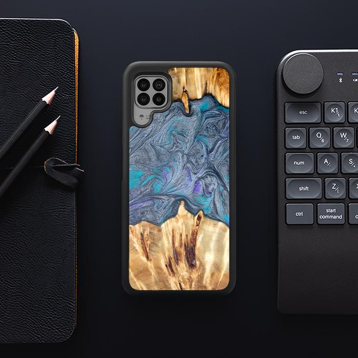 Huawei P40 lite Handyhülle aus Harz und Holz - Synergy#D135
