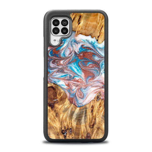 Huawei P40 lite Handyhülle aus Harz und Holz - Synergy#D138