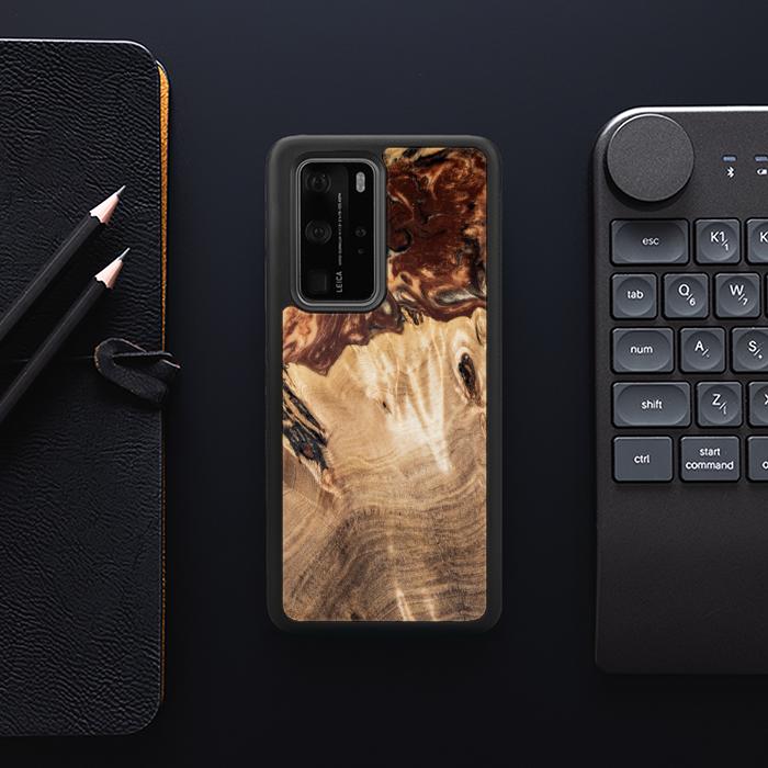 Huawei P40 Pro Handyhülle aus Kunstharz und Holz - SYNERGY# A100