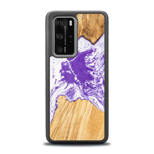 Huawei P40 Pro Handyhülle aus Kunstharz und Holz - SYNERGY# A80