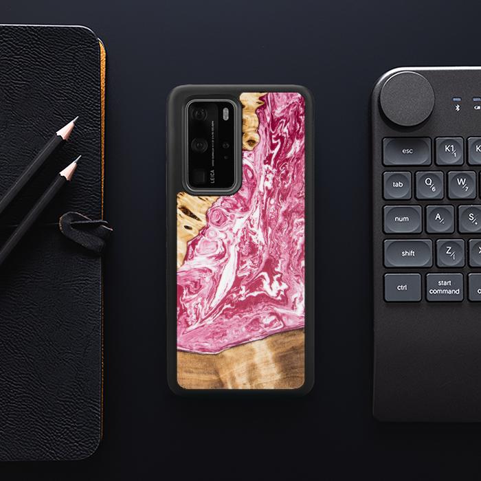 Huawei P40 Pro Etui na telefon z żywicy i drewna - SYNERGY#A99