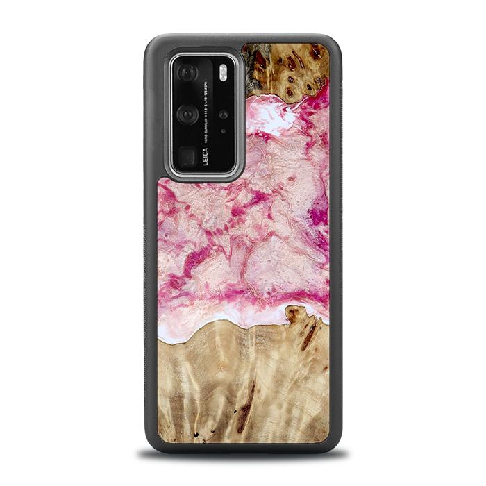Huawei P40 Pro Handyhülle aus Kunstharz und Holz - Synergy#D101