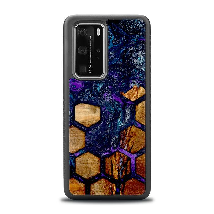 Huawei P40 Pro Etui na telefon z żywicy i drewna - Synergy#D105