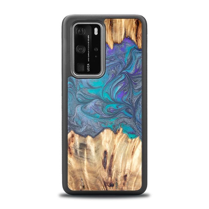 Huawei P40 Pro Handyhülle aus Harz und Holz - Synergy#D107