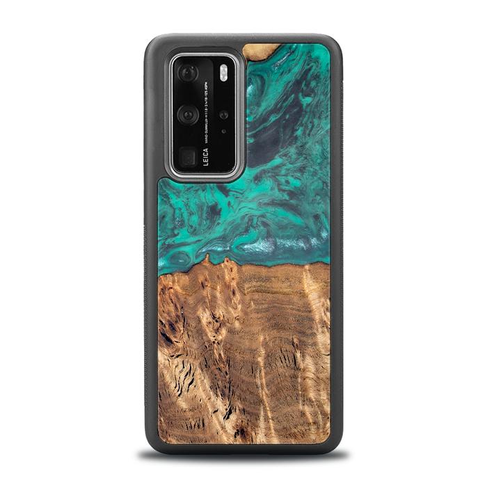 Huawei P40 Pro Etui na telefon z żywicy i drewna - Synergy#D108