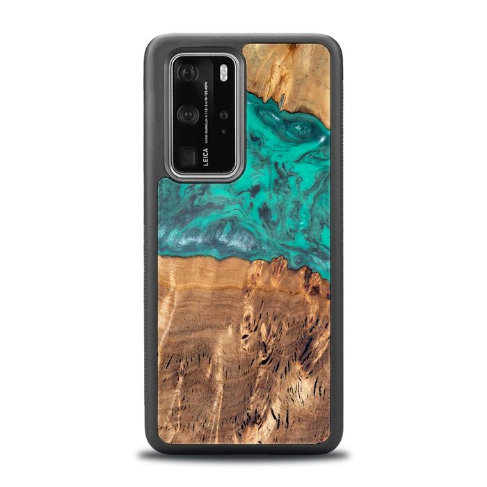 Huawei P40 Pro Handyhülle aus Harz und Holz - Synergy#D111