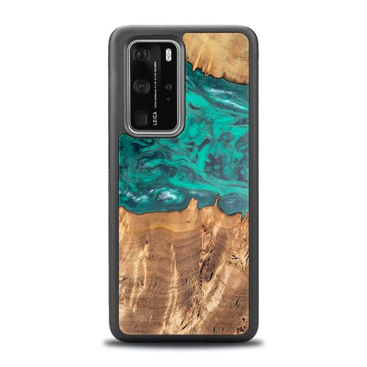Huawei P40 Pro Handyhülle aus Kunstharz und Holz - Synergy#D112