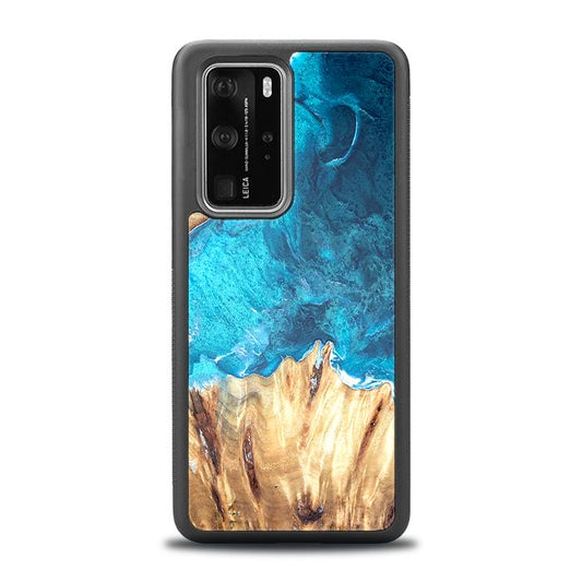 Huawei P40 Pro Handyhülle aus Kunstharz und Holz - Synergy#D115