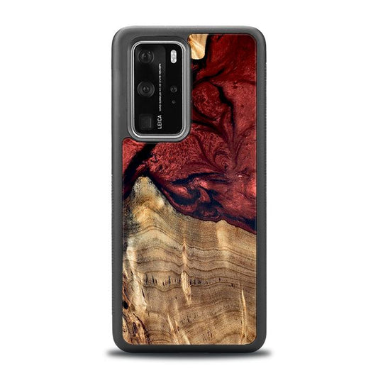 Huawei P40 Pro Handyhülle aus Kunstharz und Holz - Synergy#D122