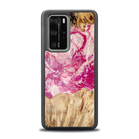 Huawei P40 Pro Handyhülle aus Kunstharz und Holz - Synergy#D123
