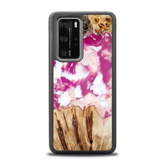 Huawei P40 Pro Handyhülle aus Kunstharz und Holz - Synergy#D124
