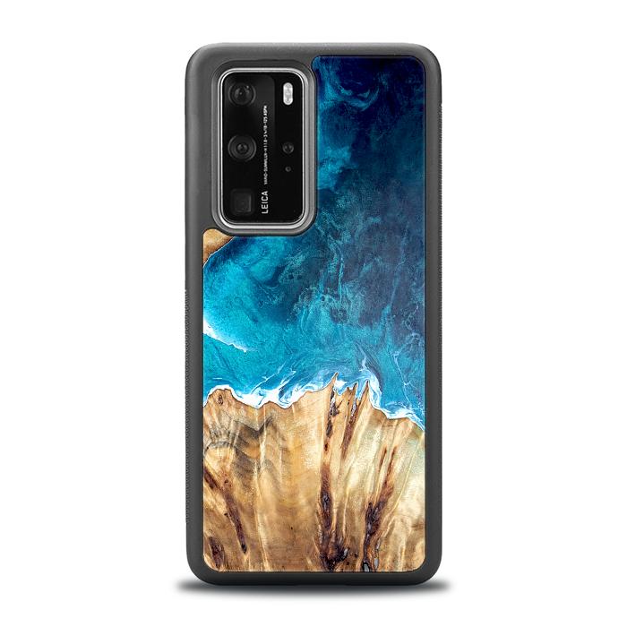 Huawei P40 Pro Handyhülle aus Harz und Holz - Synergy#D126