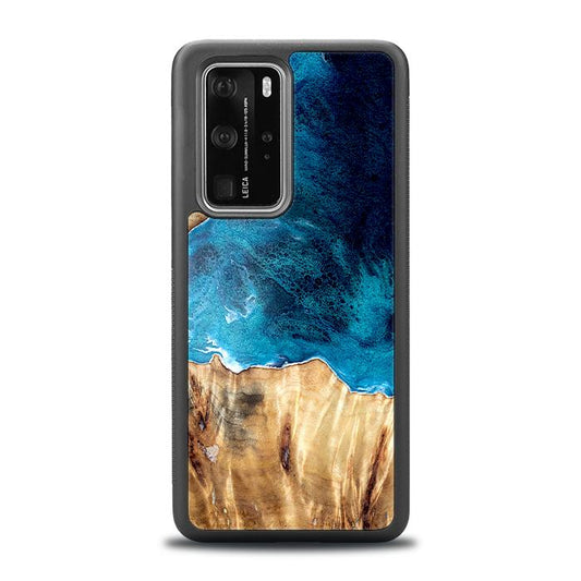 Huawei P40 Pro Handyhülle aus Kunstharz und Holz - Synergy#D127