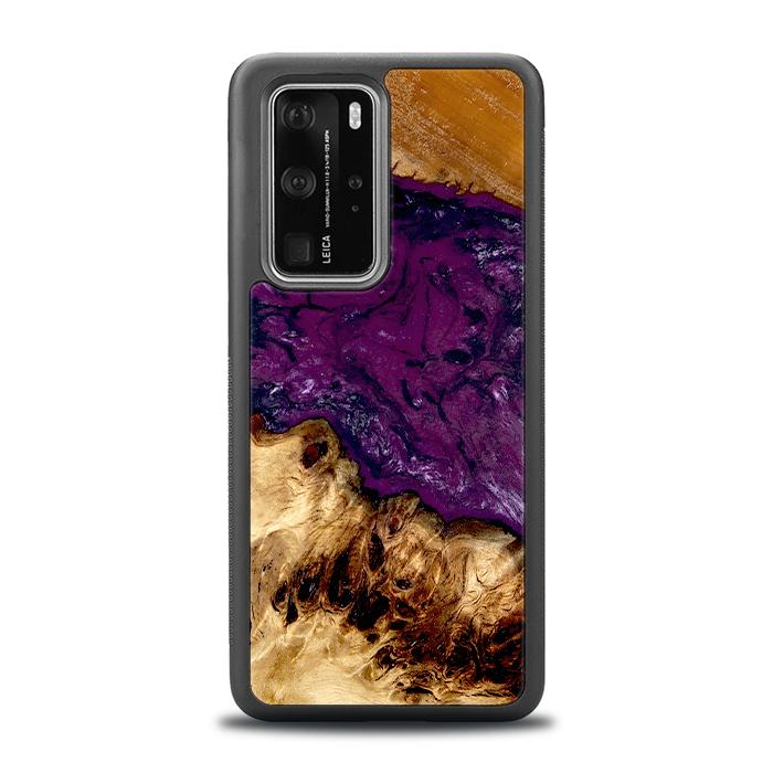 Huawei P40 Pro Handyhülle aus Harz und Holz - Synergy#D134