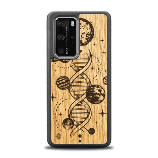 Huawei P40 Pro Handyhülle aus Holz – Space DNA (Eiche)