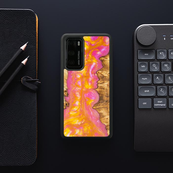 Huawei P40 Handyhülle aus Kunstharz und Holz - SYNERGY# A20