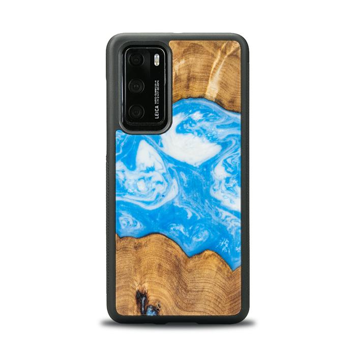 Etui na telefon Huawei P40 wykonane z żywicy i drewna - SYNERGY#A32